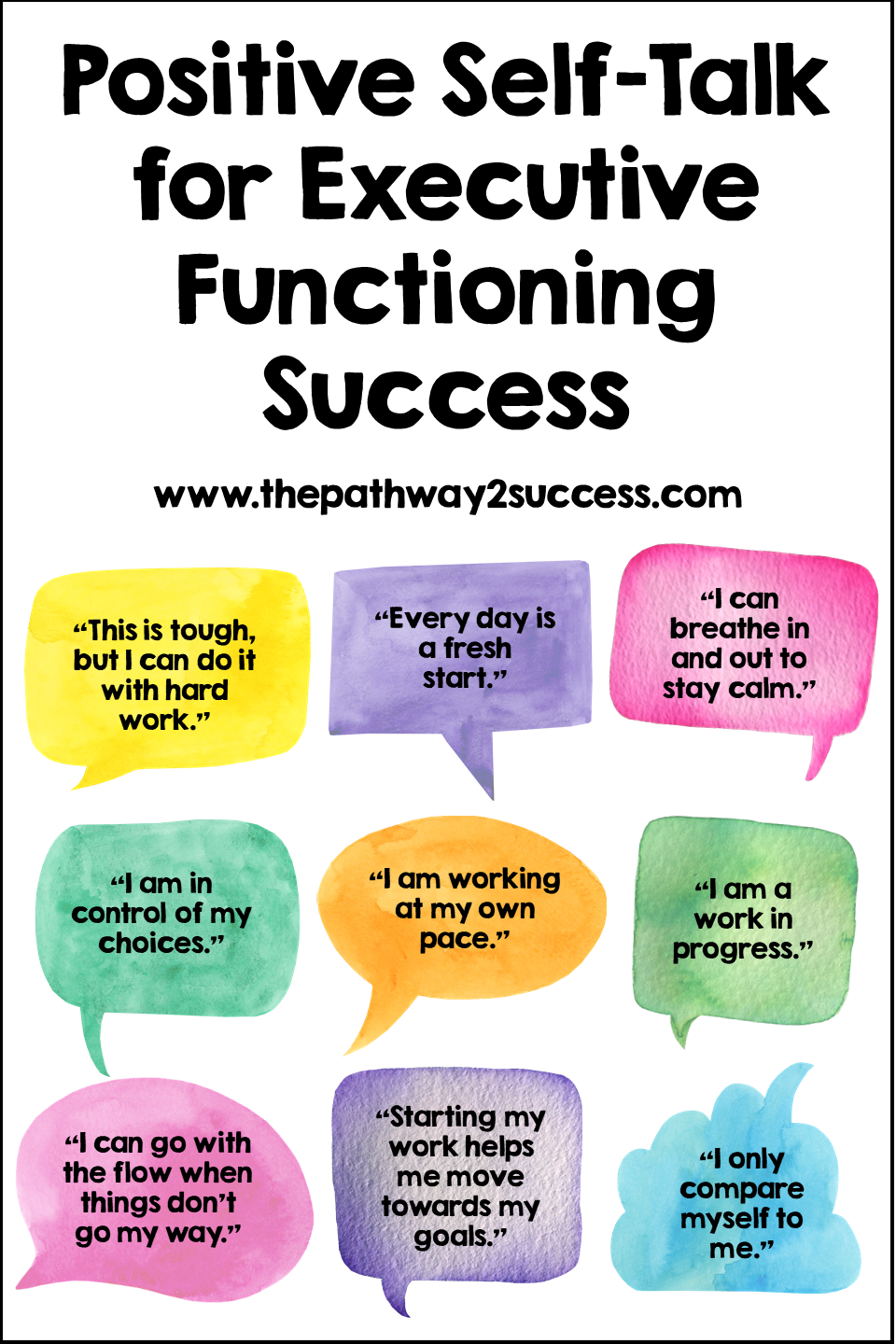 Positive Self-Talk For Executive Functioning Success - The Pathway 2 ...